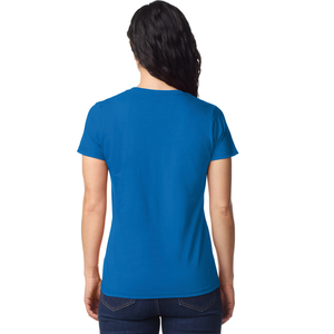 Camiseta de Mujer de Peso Medio en Color Azul Rey, Camiseta de Manga Corta de Algodón Suave, Top Básico Informal y Cómodo, Calidad Premium - Product Image 2