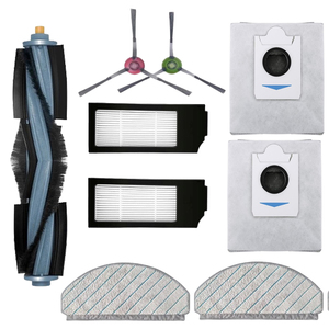 Compatible avec <span class=keywords><strong>ECOVACS</strong></span> <span class=keywords><strong>T10</strong></span> PLUS / X1 PLUS, brosse latérale de remplacement, filtre HEPA, tampon de nettoyage, sac à poussière, pièces détachées, accessoires - Product Image 1