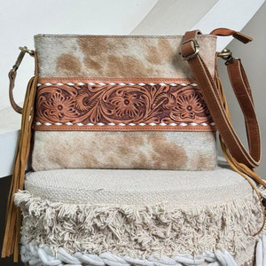 Bolso bandolera con flecos de piel de vaca mecanizada a mano al por mayor para mujer, bolso de mano de noche, bolsos de hombro de lujo de piel auténtica - Product Image 4