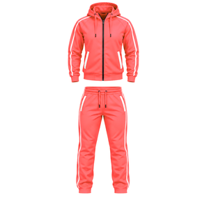 Conjunto Deportivo de Dos Piezas para Mujer, Chaqueta con Capucha y Cremallera, Pantalones Deportivos con Cintura Elástica, Ropa Deportiva para Entrenamiento - Product Image 1