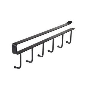 Black Metal Heavy Duty <b>Wall</b> <b>Hooks</b> & <b>Key</b> Holder Organizer Eco-Friendly Space-Saving Multi-Purpose Modern <b>Wall</b> Decor - Product Image 1