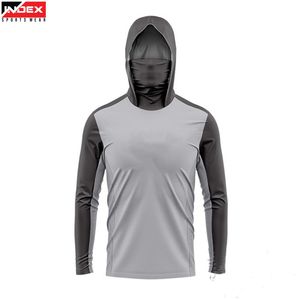 เสื้อฮู้ดตกปลาฤดูร้อนน้ำหนักเบาป้องกันรังสียูพีเอฟพร้อมหน้ากากสำหรับผู้ชาย - Product Image 1