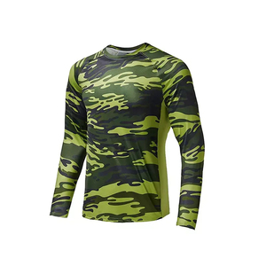 Camisa de Pesca de Manga Larga para Hombre, Estampado de Camuflaje, 100% Poliéster, UPF 50, Anti-UV, Secado Rápido, Estilo Pullover, Talla Adulto, Ecológica - Product Image 3