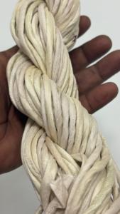 Natural Sari Silk Ribbon Cord for Jewelry Making Textile Crafts Weaving Embroidery DIY Decorative <b>Yarn</b> - Product Image 5