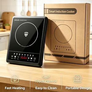 Placa de Inducción Portátil de un Solo Quemador, 2000W/3500W, Control Táctil, Cocina Eléctrica de Calentamiento Rápido, Resistente al Agua, para Hogar y Hotel - Product Image 1