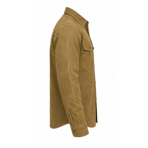 Camisa de Trabajo Ignífuga de Algodón Marrón, Cumple con la Norma NFPA 2112, Manga Larga con Broches de Perla, Ropa de Protección para Soldadura, Resistente al Calor de 2300-500°C - Product Image 5