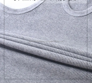 Débardeurs de musculation de haute qualité pour la salle de sport, vente en gros, débardeurs pour hommes, décontractés, côtelés, en coton, tricotés élastiques - Product Image 4