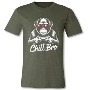 Camiseta con gráfico de mono gamer Chill Bro |   Línea de Ropa Deportiva Premium para Esports, Fabricación de Ropa Casual con Diseños Gráficos de Alta Calidad - Product Image 3