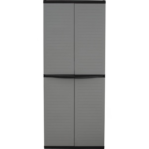 Armoire de rangement extérieure en plastique avec portes à lattes, organisateur utilitaire peu encombrant - Product Image 3