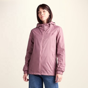 Pink Hooded Rain <b>Jacket</b> <b>Women</b> Lightweight Waterproof Outerwear <b>Zip</b> <b>Up</b> Windproof Coat for Outdoor Travel <b>Women</b> <b>Jacket</b> - Product Image 3