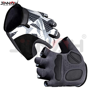 Guantes de Ciclismo Unisex Personalizados para Deportes al Aire Libre, Medios Dedos, Neopreno y Cuero, Lavables, con Logotipo, Precio al por Mayor, Hechos en Pakistán - Product Image 4