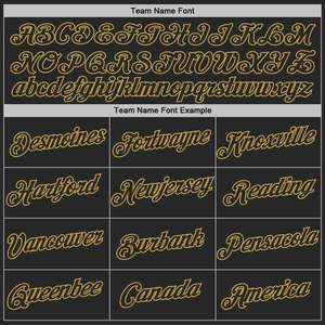 เสื้อเบสบอลแบบกำหนดเองสำหรับผู้ชาย สีดำทอง พิมพ์ลายชื่อทีมและหมายเลข ระบายอากาศได้ดี ผลิตจากโพลีเอสเตอร์ แขนสั้น คอกลม ชุดกีฬา - Product Image 4