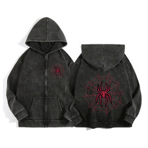 Sudadera con Capucha Oversize Harajuku Wearpex Unisex de Algodón 100% con Cremallera Completa, Forro Polar, Estampado Gráfico Frontal, Cortavientos y Ecológica para Invierno - Product Image 1