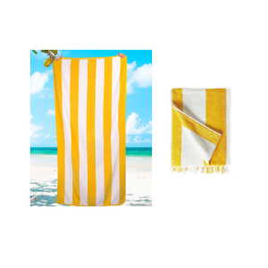 Toalla de Playa de Microfibra y Algodón a Rayas, Súper Absorbente, de Secado Rápido, Suave, Ecológica, de Primera Calidad, Anti-Irritación, para Uso Diario - Product Image 3