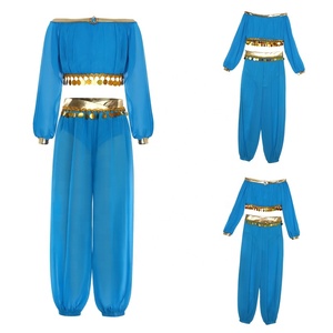 Conjunto de Top y Pantalones para Danza del Vientre para Niñas de 6 a 16 Años, para Clases de Danza del Vientre, Actuaciones en Escenario, Fiestas Temáticas y Danza Callejera - Product Image 4