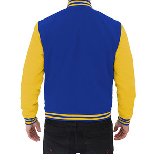 Comfortable Fit Custom Private Label Geometric Pattern Stand Collar Varsity Jacket for <b>Men</b> with 2 Side Pockets - Product Image 1