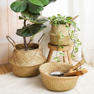Cesta de Almacenamiento Plegable Multifuncional Ecológica Hecha a Mano de Fibra de Seagrass para Cocina, Baño y Armario, Venta al Por Mayor - Product Image 4