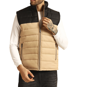 Unisex Custom <b>Quilted</b> Puffer Vest-100% Nylon Stand Breathable Regular Sleeve Warm Jacket New Design Urban <b>Winter</b> Fashion Wear - Product Image 1