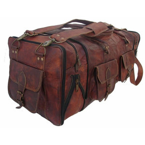 Bolsa de Viaje de Cuero Genuino de Lujo para Hombre, Ecológica, Capacidad de 50-70L, Personalizable, para Actividades al Aire Libre, Alta Calidad - Product Image 6