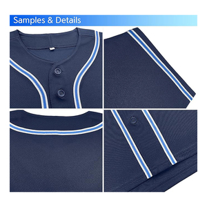 Two Tone Baseball Jersey Color Block Contrast Sleeve <b>Button</b> Down Vintage Streetwear Softball - Product Image 4