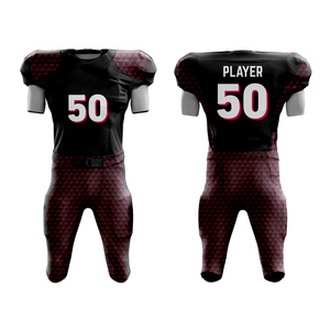 Vente en gros d'uniformes de football américain personnalisés de haute qualité, 100% polyester, vêtements de sport respirants et à séchage rapide - Product Image 1