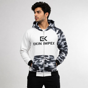Custom <b>Camo</b> Zip Up Hoodie Men’s Fleece Streetwear Hoodie Full Zip Graphic Hoodie Oversized <b>Jacket</b> - Product Image 4