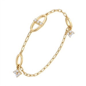 Bracelet unisexe en or blanc avec diamants ronds taille brillant, certifié IGI, style tendance, pour mariage et usage quotidien - Product Image 1