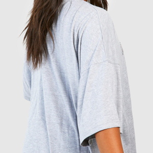 T-shirts personnalisés pour femmes en bambou/coton écologiques, couleur unie, manches courtes, haute qualité, dernier style, OEM - Product Image 2