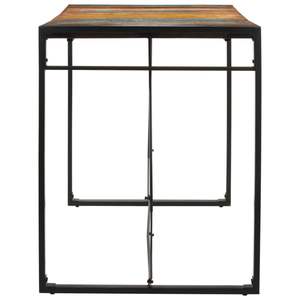 Table de bar industrielle en bois recyclé multicolore, taille moyenne, mobilier unique et élégant pour votre maison ou votre entreprise - Product Image 4