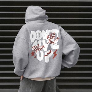Sudadera con Capucha Gris para Hombre, Corte Cómodo, Diseño Gráfico, Algodón, Estampado con Efecto de Goteo, Estilo Casual para Otoño, Diseño Delantero y Trasero, Bolsillo, Corte Regular - Product Image 5