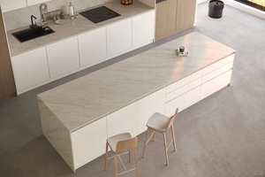 MiyaStone Modern 3D Printed Taj Mahal Quartz Big Slab for Kitchen Countertop & Villa <b>Builders</b> - Product Image 4