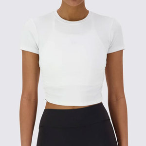 Top Deportivo de Yoga para Mujer, Precio Bajo, Alta Calidad, Manga Corta, Color Sólido, Ecológico, Alta Elasticidad, Camiseta Deportiva - Product Image 1