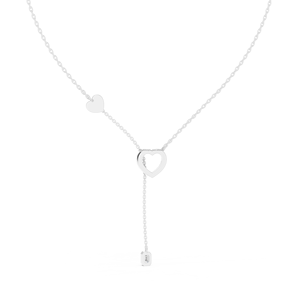 Diamante 925 plata esterlina Señora Corazón colgante collar - Product Image 5