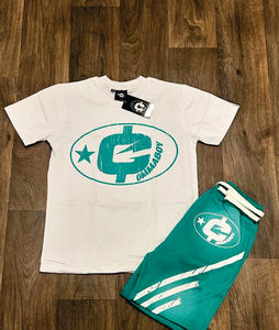 Conjunto de Camiseta y Pantalones Cortos de Felpa Francesa 100% Algodón para Hombre, Personalizado con Serigrafía de Alta Calidad, Ropa Masculina de Talla Grande, Conjunto de 2 Piezas - Product Image 5