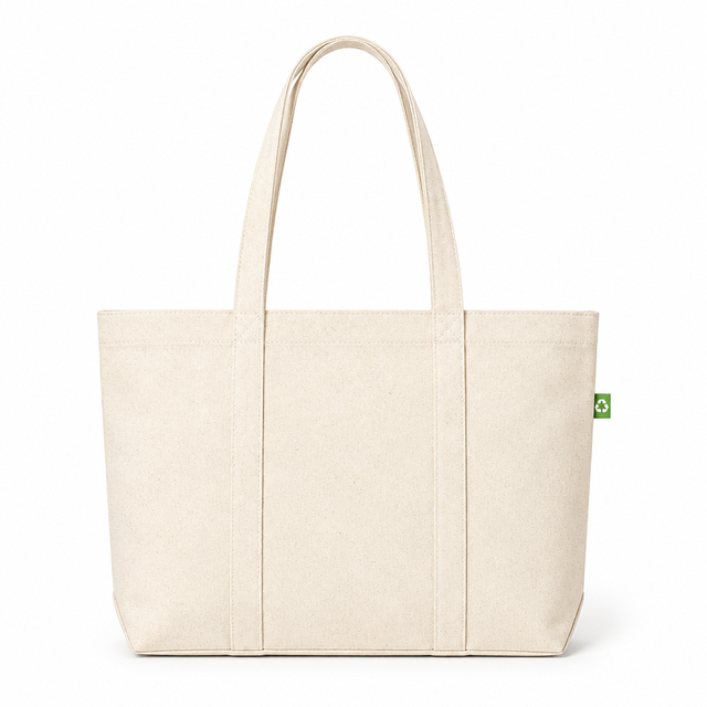 Recycled Cotton Canvas Tote Bag Heavy Duty Foldable Long Custom Print Sustainable Gift Wholesale Promotional Grocery Market