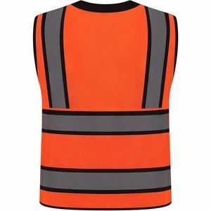 Chaleco de Trabajo Reflectante con Logotipo Personalizado para Seguridad Industrial y Construcción, Ropa Exterior Informal de Otoño, Ecológica, con Bolsillos - Product Image 6