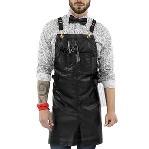 Wholesale 100% Genuine Leather Sleeveless Bib Kitchen Apron Durable Daily Use Premium Quality Customizable <b>Baking</b> Workwear - Product Image 1