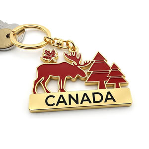 Porte-clés en métal personnalisé Canada, souvenir touristique tendance 2026 pour les voyages en pays étranger, football - Product Image 5