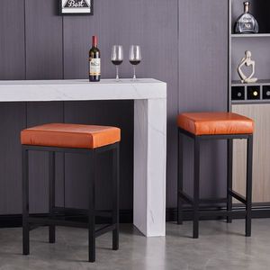 Sgabelli da Bar Moderni in Ecopelle Senza Schienale, Sedie Imbottite per Bancone e Isola Cucina, Ideali per Bar - Product Image 3