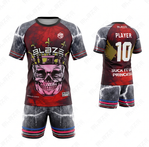 Maillot de rugby d'hiver professionnel personnalisé respirant, anti-déchirure, sublimé, avec coutures renforcées, kit d'équipe, vente en gros OEM - Product Image 1