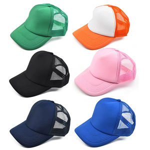 OEM Can Be Customized Print Embroidery logo Solid Color Foam Mesh <b>Hat</b> Breathable Sunscreen Baseball Cap Blank Trucker <b>Hat</b> - Product Image 3