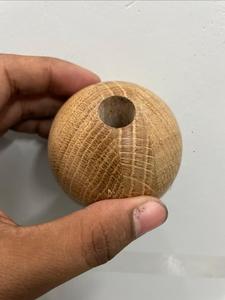 Balle en bois de chêne naturel pour projets artistiques faits main, aménagement intérieur et production d'ornements en bois, enseignes murales en bois - Product Image 1