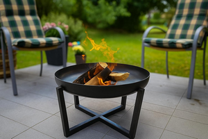 Brasero en acier métallique durable pour l'extérieur, foyer décoratif pour jardin, brasero pour le camping, les rassemblements en plein air et la décoration intérieure - Product Image 5