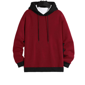Sudadera con capucha para hombre, de tejido grueso y resistente, mezcla de poliéster/algodón, forro polar ecológico, estilo oversize con hombros caídos, cierre completo, última moda de invierno - Product Image 1