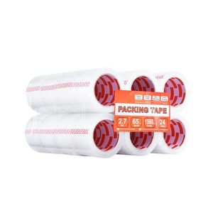 24 Rotoli di Nastro Adesivo BOPP Trasparente da 3 Pollici X 65 Iarde, Spessore 2,7 Mil, Resistente, con Nucleo da 3 Pollici, Progettato per l'Imballaggio - Product Image 1