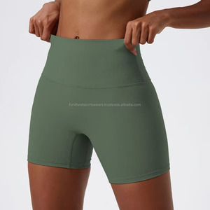 Shorts de Yoga de Cintura Alta para Mujer, Cintura Elástica, Material de Spandex y Poliéster, Material de Alta Calidad, Diseño Personalizado - Product Image 2