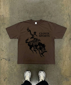 T-shirt à manches courtes pour homme Clovix Sports, impression personnalisée du logo, vêtements de style streetwear, coupe classique, jersey en coton, fabricant OEM ODM - Product Image 2