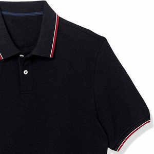 เสื้อโปโลสีดำสำหรับผู้ชาย ผ้าฝ้ายพรีเมียม ชุดทำงานสำหรับองค์กร ระบายอากาศได้ดี เสื้อกอล์ฟประสิทธิภาพสูง ผู้ผลิตเสื้อแบบ OEM จำนวนมาก - Product Image 3