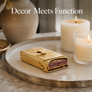 Luxury Premium Gold Metal Match Box Holder Decorative Sliding Match Case Elegant Home Decor Accessory Premium Refillable Design - Product Image 2
