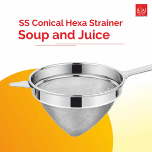 New Design Household Kitchen Tools Stainless Steel Fine Mesh SS Conical Hexa <b>Strainer</b> Soup and Juice - Product Image 4